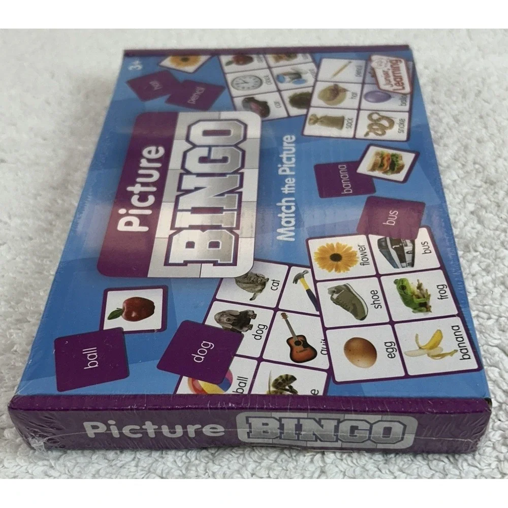 NEW Junior Learning Picture Bingo Educational Action Games Ages 3 & Up Sealed